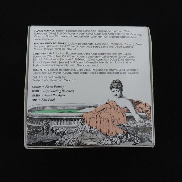 Trader Joes Bath Fizzers Floral Fantasy Sweet Pea Apple Rosemary Rose Petal NEW - Picture 6 of 8